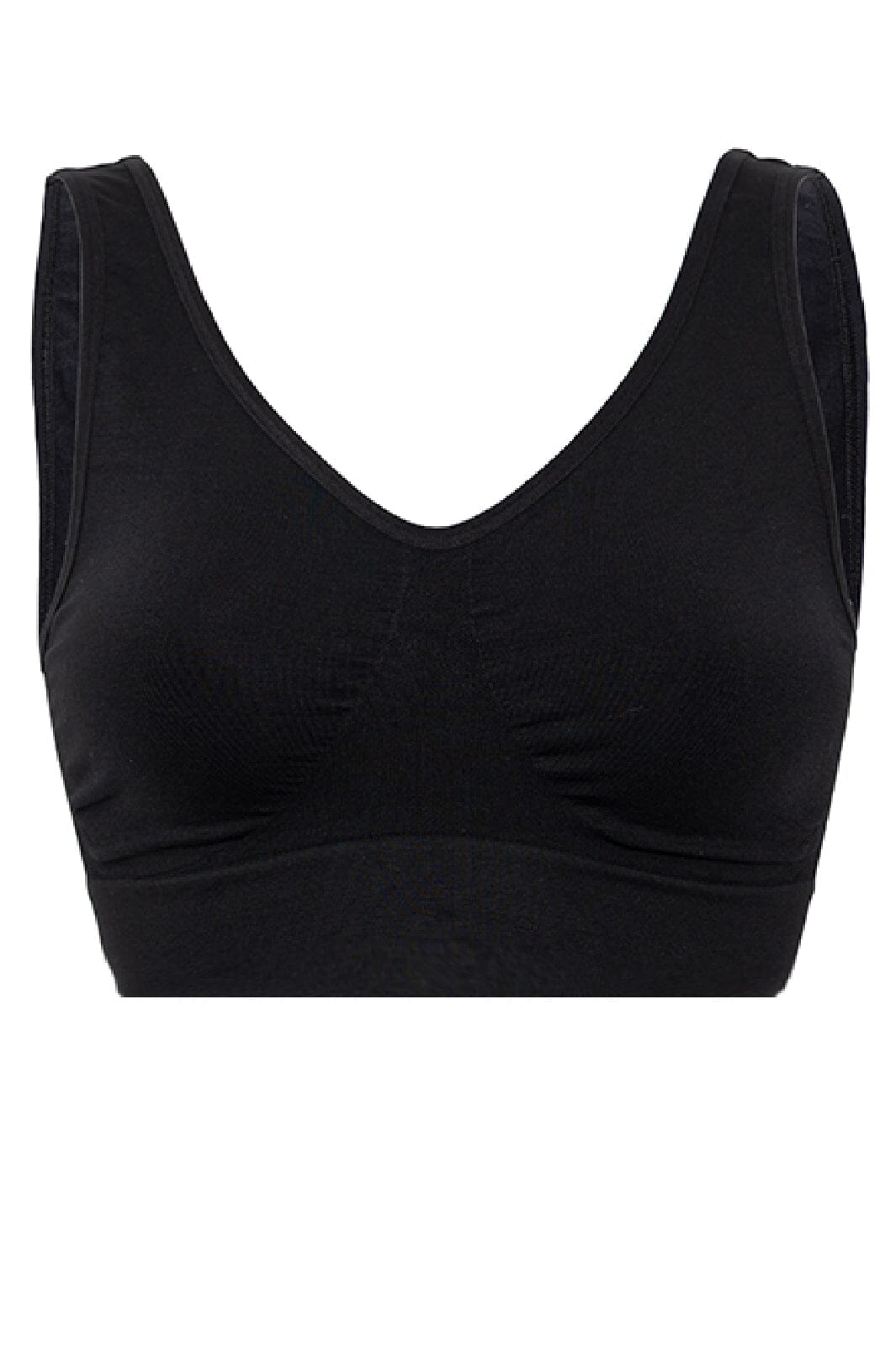 Soft basic - Haily Bra top wide strap 2 pak - black BH