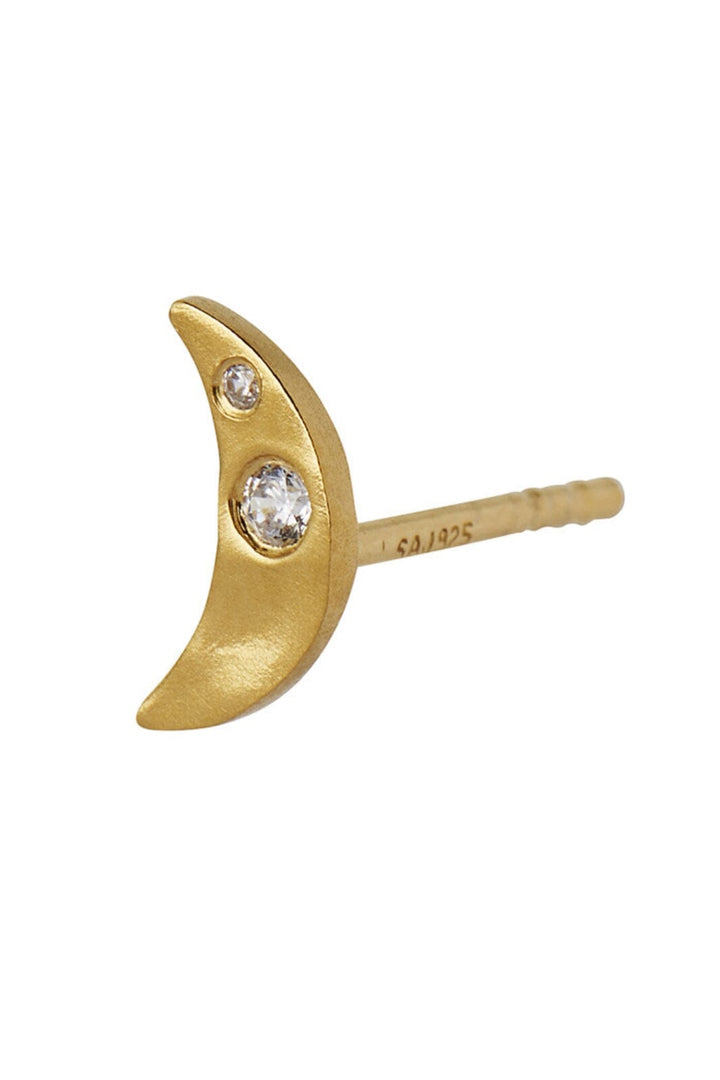 Stine A - Petit Bella Moon Earring Gold - 1281-02-S Øreringe