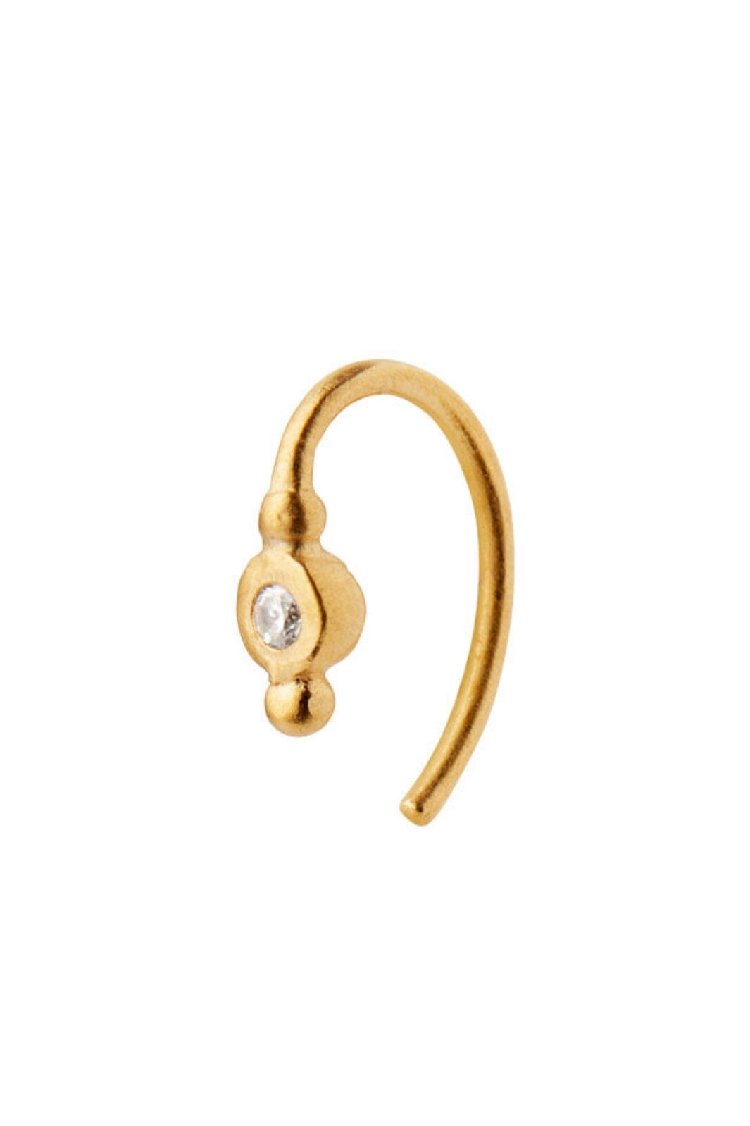 Stine A - Petit Bon-Bon White Zircon Earring - 1005-02-S-White Øreringe