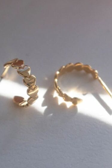 Stine A - Petit Love Heart Creol - 1388-02-S Øreringe