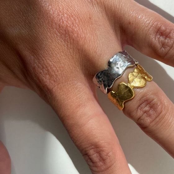 Stine A - Silver Splash Lava Ring - 4052-00-56 Ringe