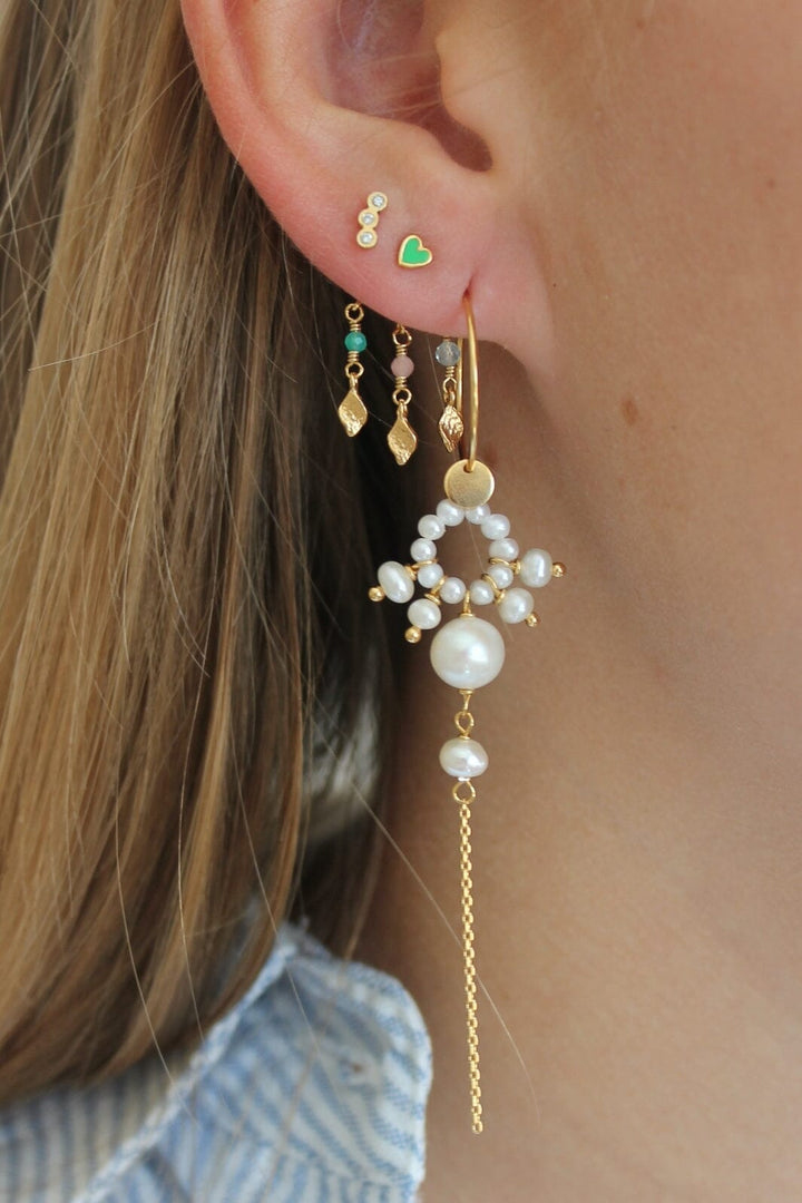 Stine A - Three Dots Earring Gold - 1004-02-S Øreringe