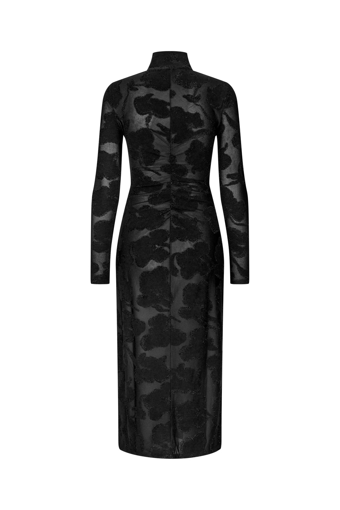 Stine Goya - 2246 Lurex Jersey, Long Sleeve Zip Dresssg-ps26-d025-2246 - Black Petunias Kjoler