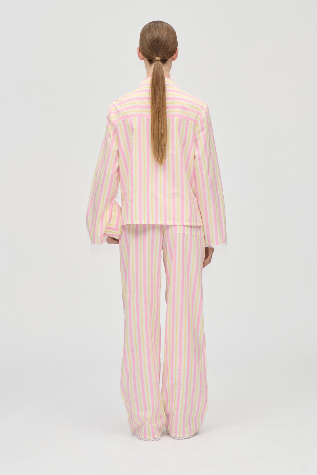 Stine Goya - 2476 Pyjamas, Striped Pyjamassg-ps26-ot004-2476 - Lemon & Rose Stripes Nattøj