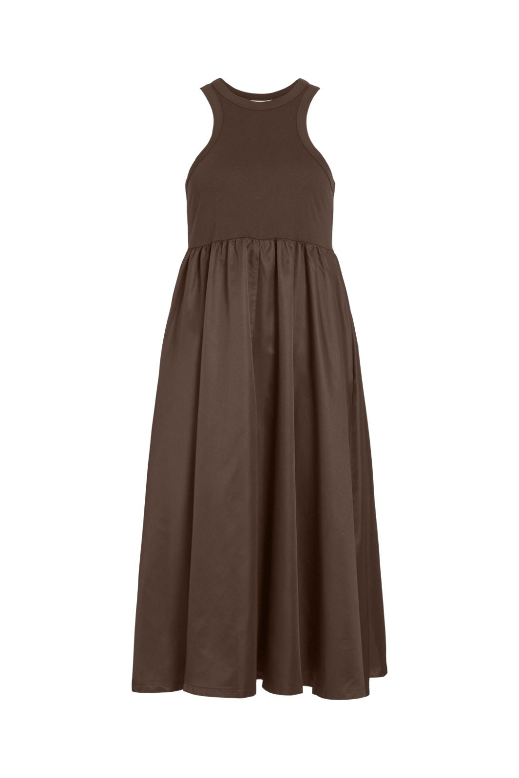 Vila - Visonja S/L Midi Dress - 4905064 Pinecone