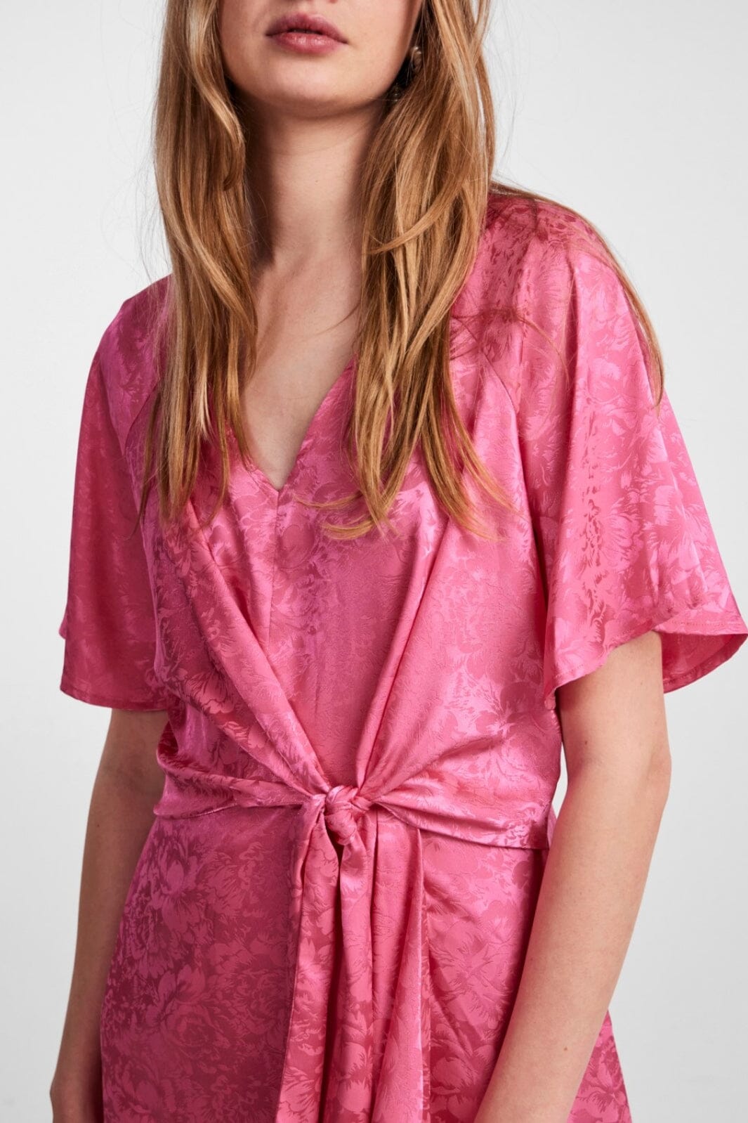 Y.A.S - Yasretrieve Kimono Long Dress - Carmine Rose Kjoler