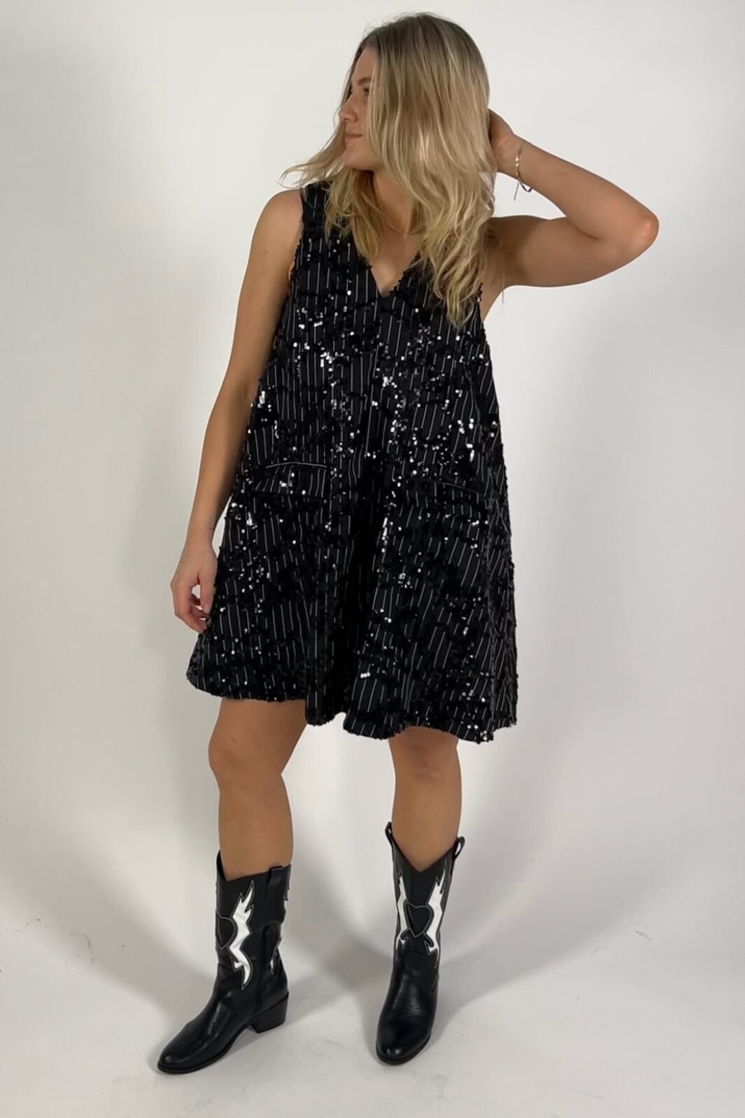 Y.A.S - Yasstriby Sl Spencer Dress 26035890 - 4624091 - Black Striby Stripes Kjoler