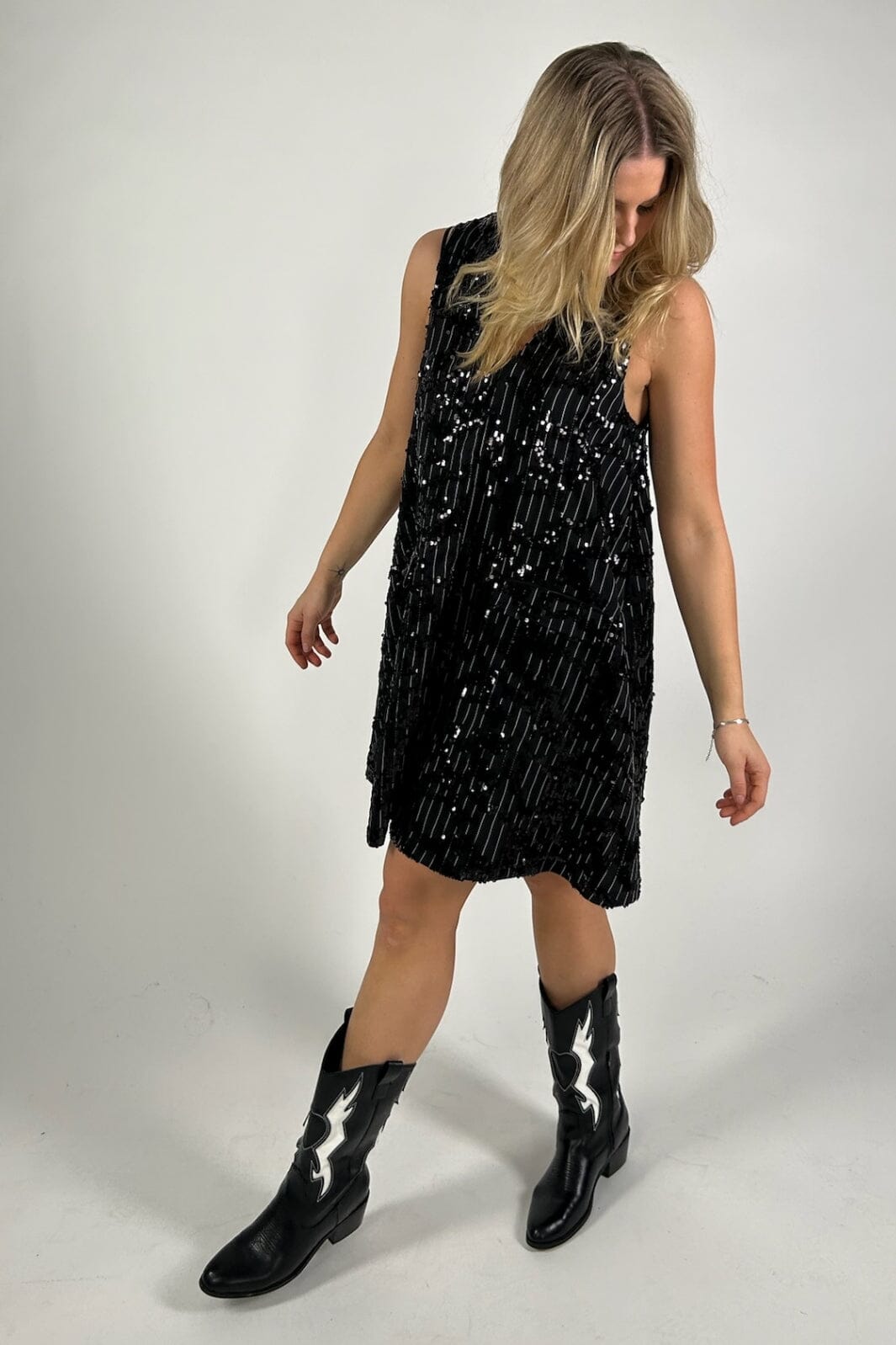 Y.A.S - Yasstriby Sl Spencer Dress 26035890 - 4624091 - Black Striby Stripes Kjoler