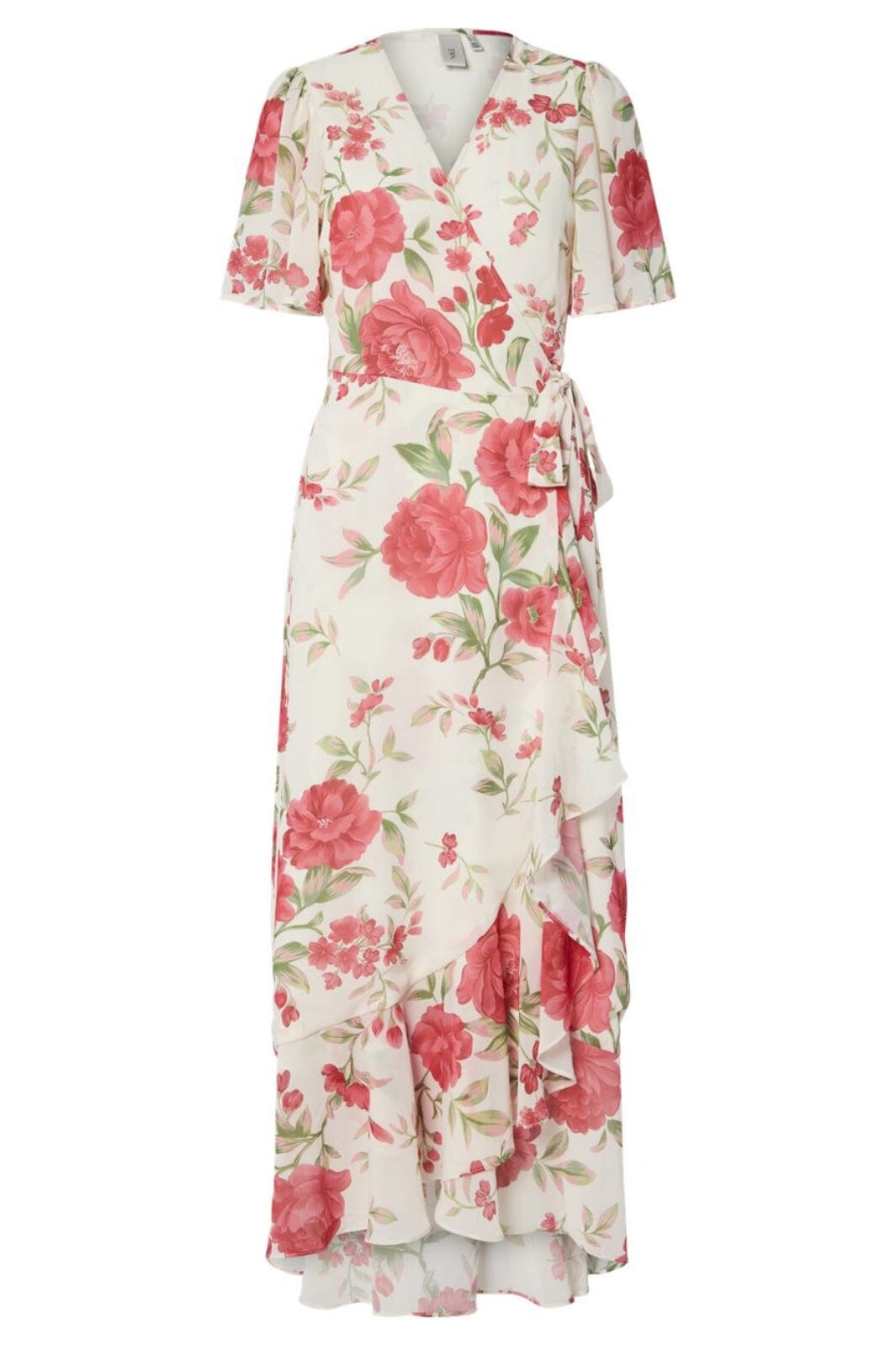 Y.A.S - Yasveneda Ss Maxi Wrap Dress - 4823782 Gardenia Veneda Print Kjoler