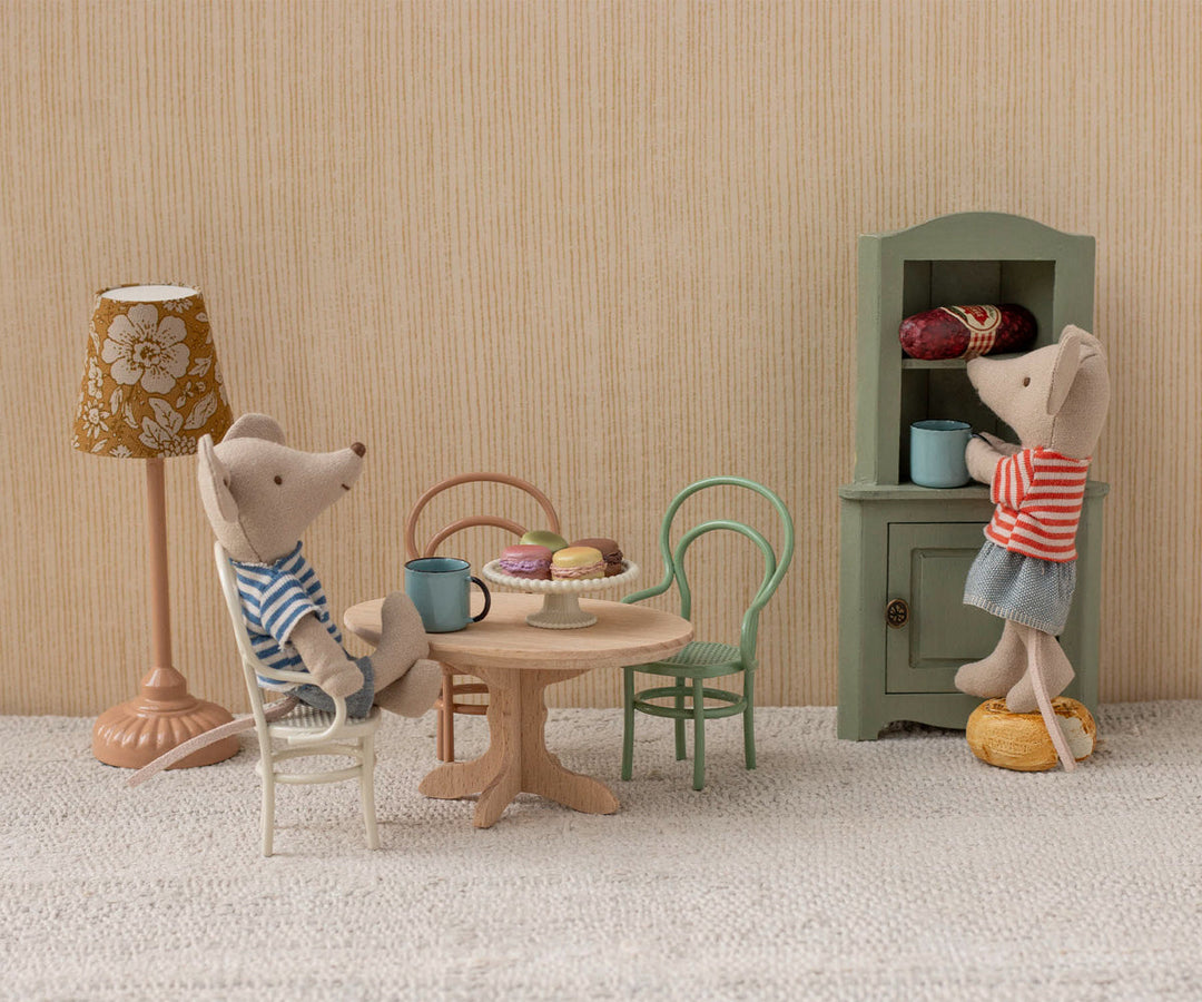Maileg - Ovalt Spisebord, Mus - Natur - Mouse Furniture