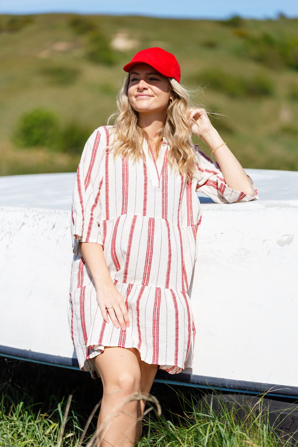 Black Colour - Bcmica Boho Dress 40907 - Red