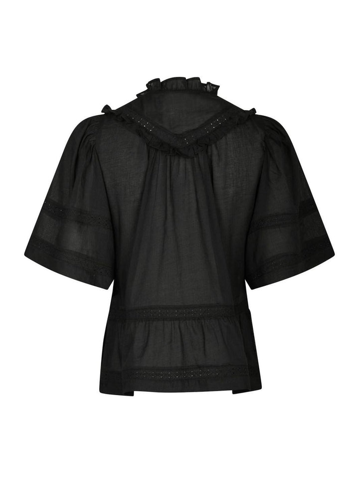 Ennakkotilaus - Neo Noir - Evienne S Voile Top 161856 - 100 - Black