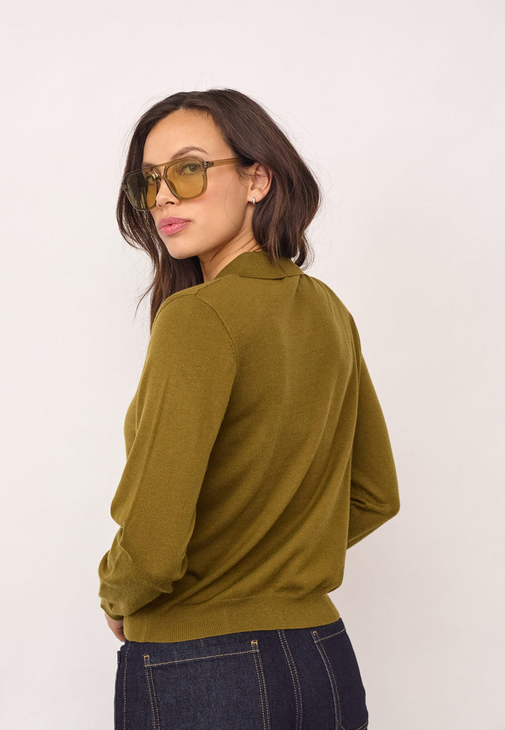 Co´Couture - Corycc Padded Polo Knit 500212 - 60007 - Fern Green