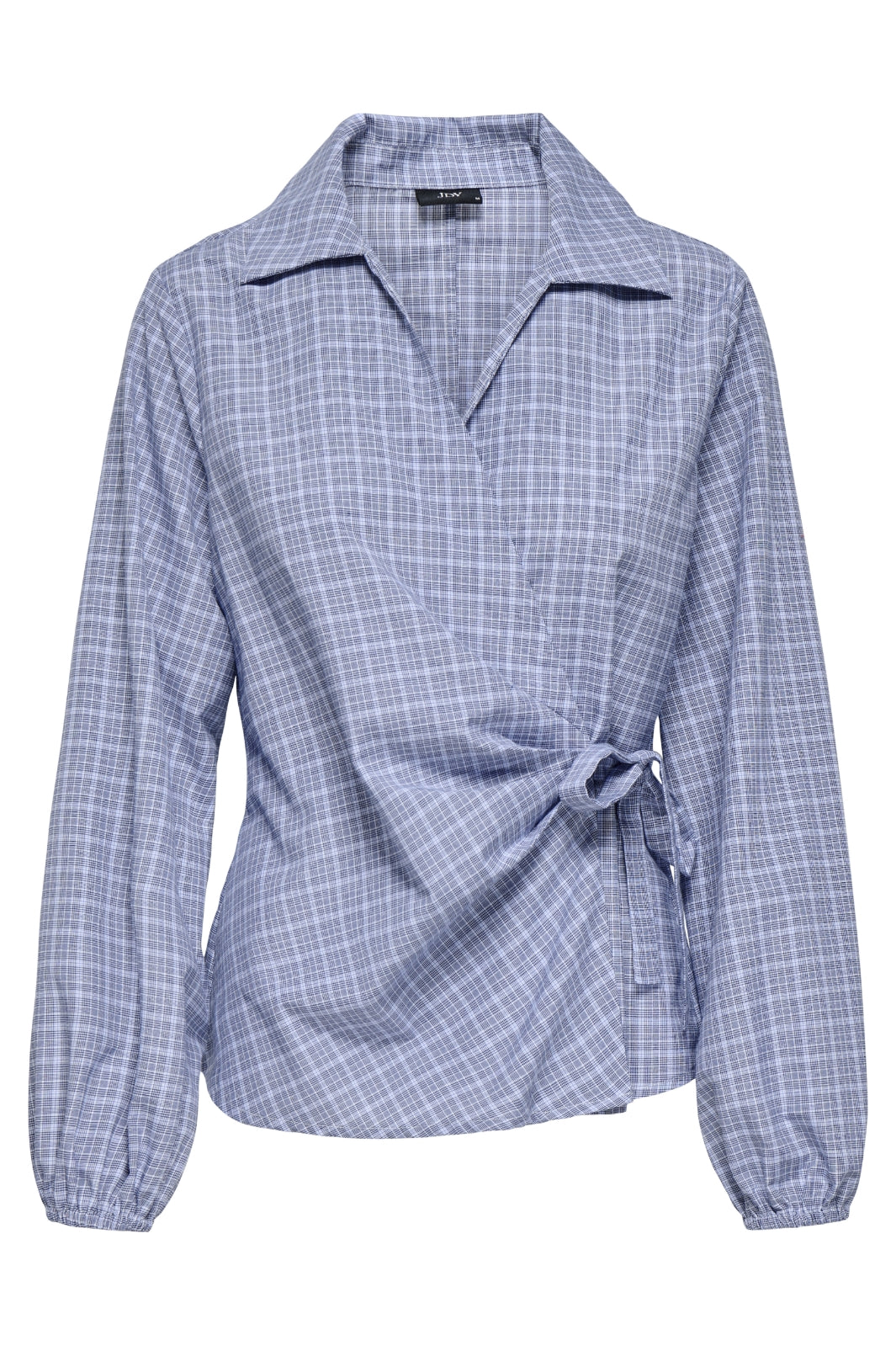 JDY - Jdyrika L/S Tie Knot Shirt - 4881678 Forever Blue White And Black