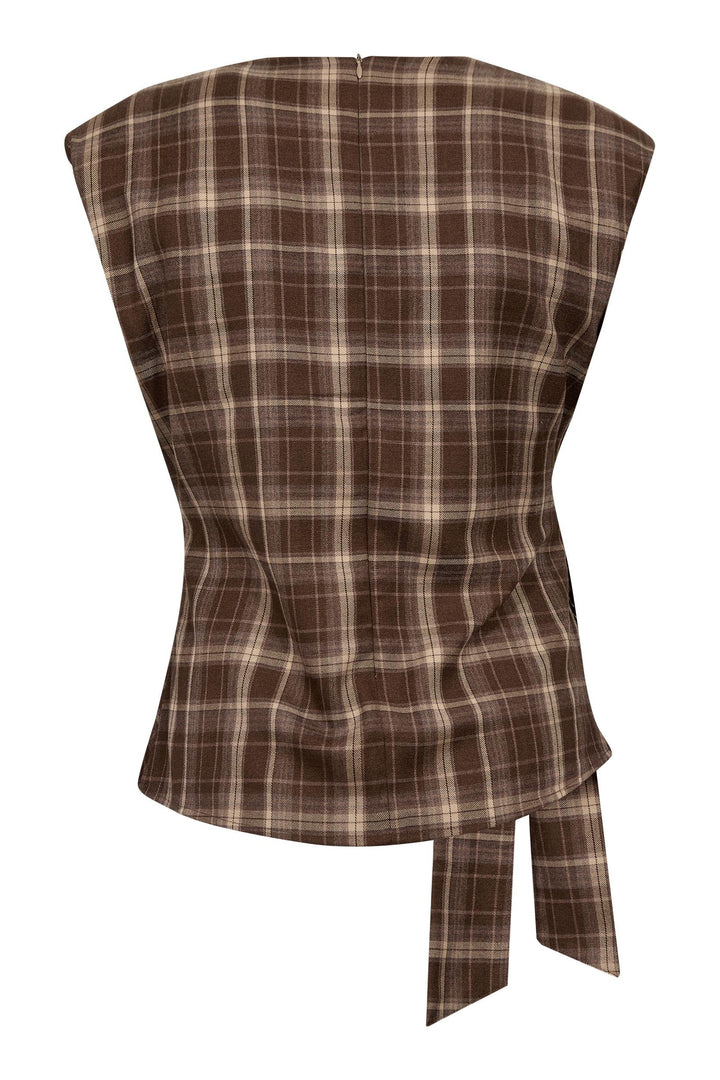 Co´Couture - Dagnycc Check Pleat Top 500070 - 65001 - Black