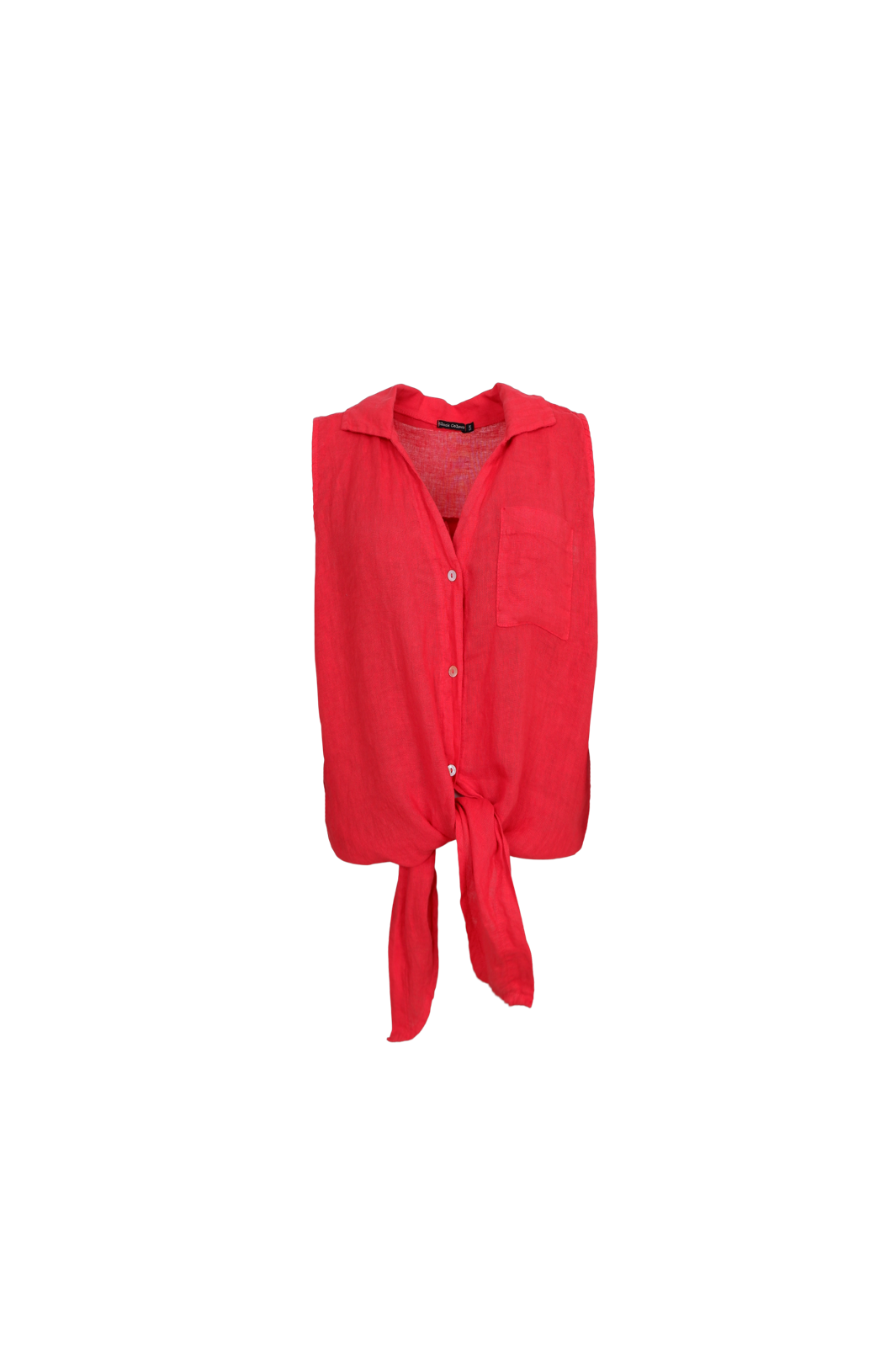 Black Colour - Bcmelina Sleeveless Tie Shirt 40911 - Red