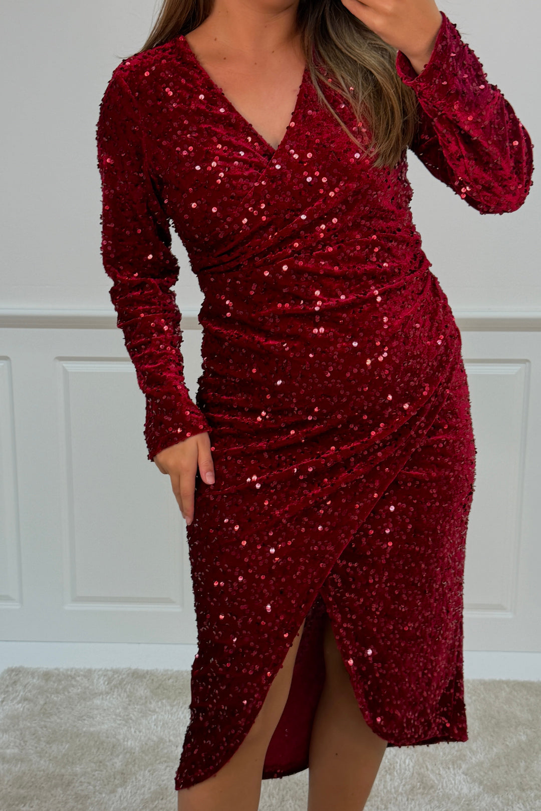 A-bee - Julittadress - Burgundy