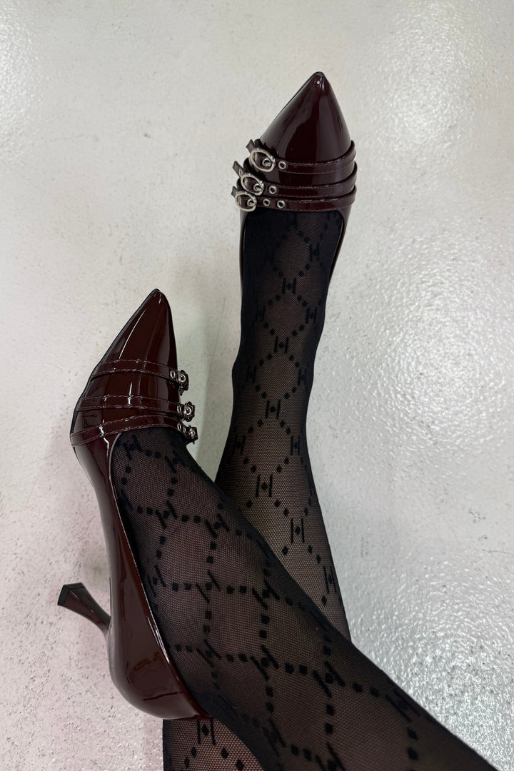 Bloom - Bellflowerstiletto - Dark Maroon