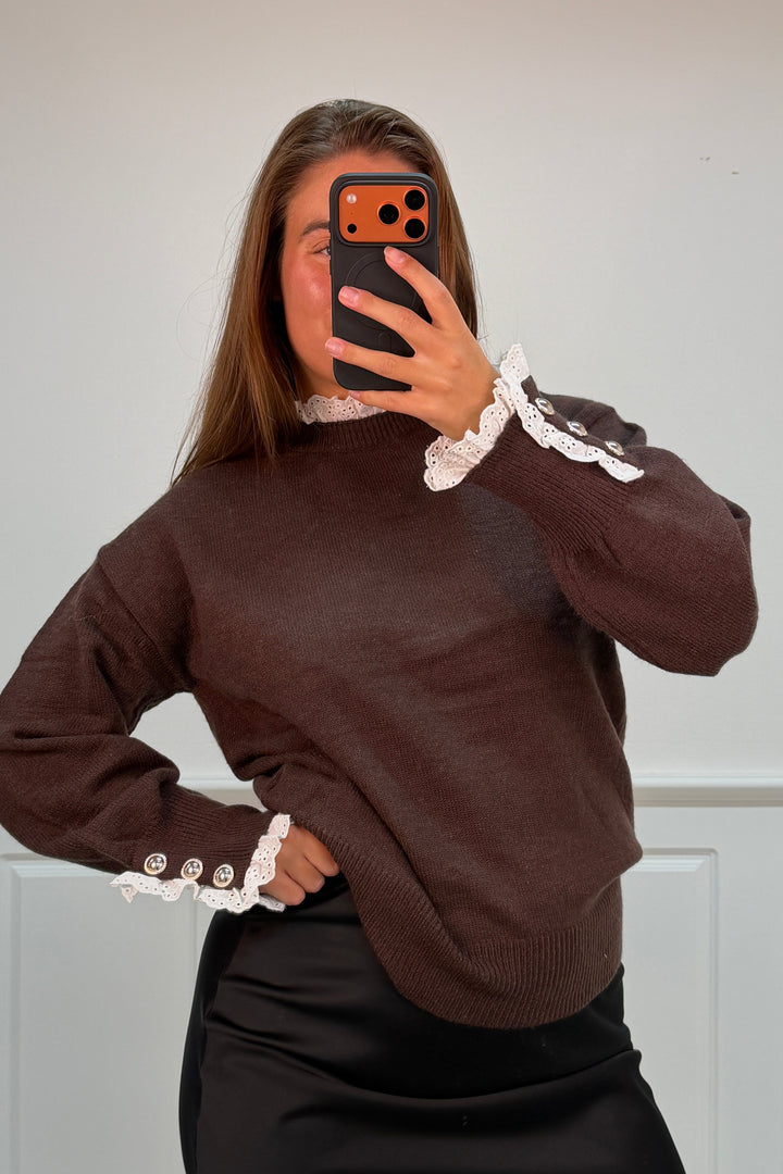 A-bee - Mirielle knit Sweater - Chocolate