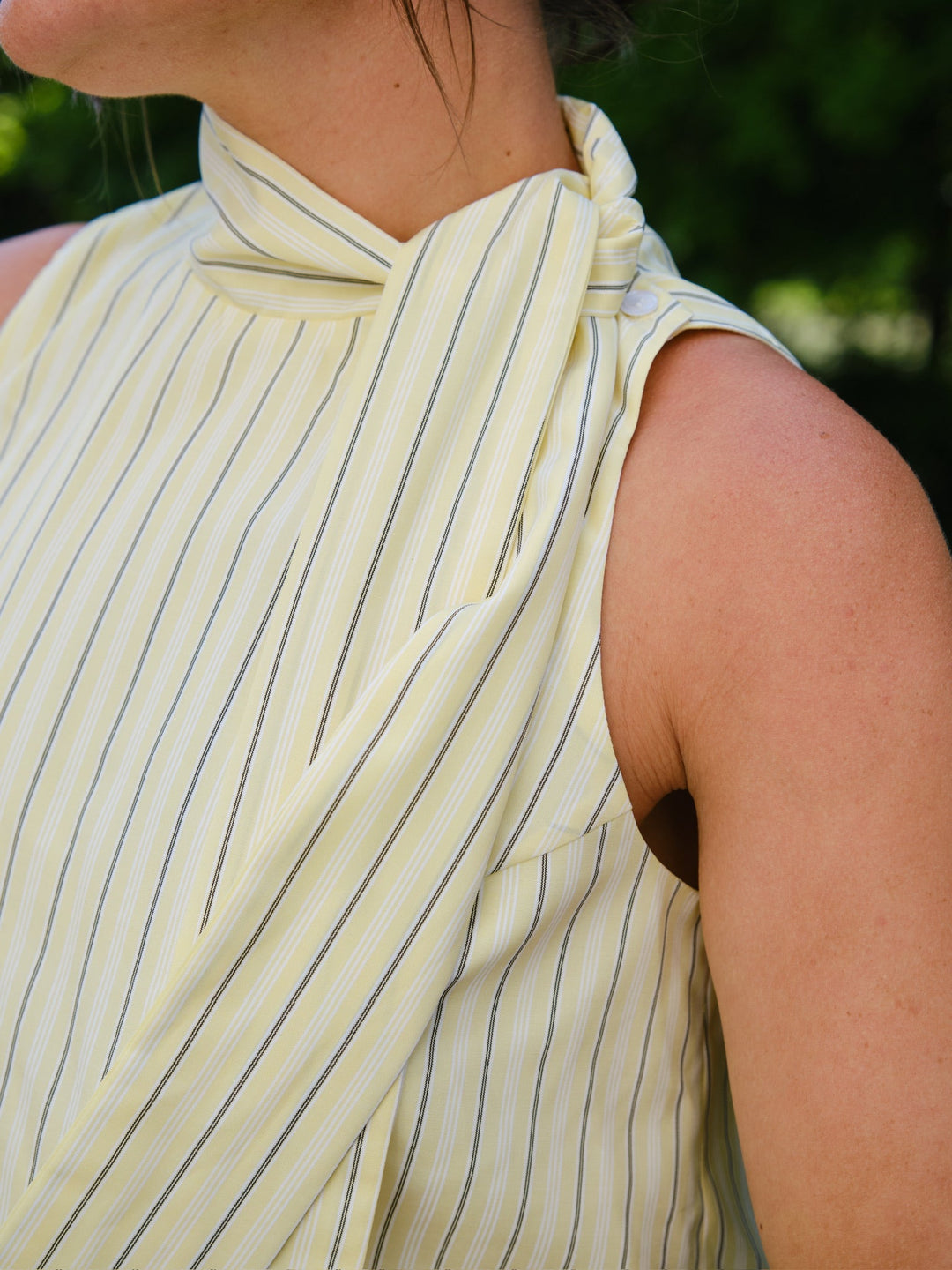 Ennakkotilaus - Neo Noir - Veda Stripe Top 165002 - 191 - Light Yellow