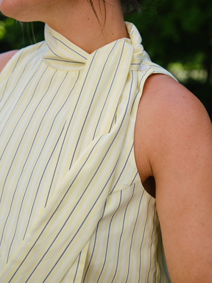 Ennakkotilaus - Neo Noir - Veda Stripe Top 165002 - 191 - Light Yellow