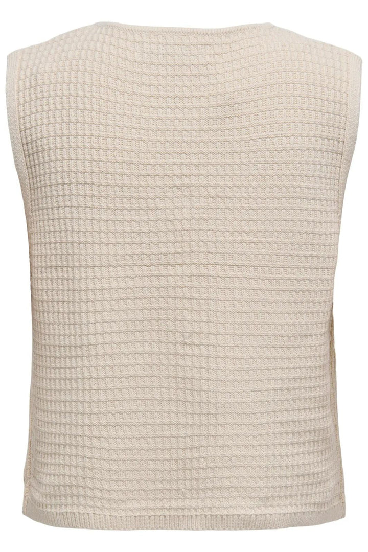 Only - Onlbirtie Sl Tie V-Neck Vest Cc Knt - 4777998 Birch