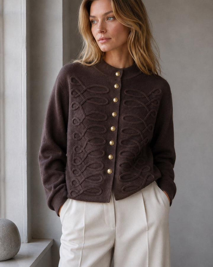 A-Bee - Honora Cardigan - Dark Maroon
