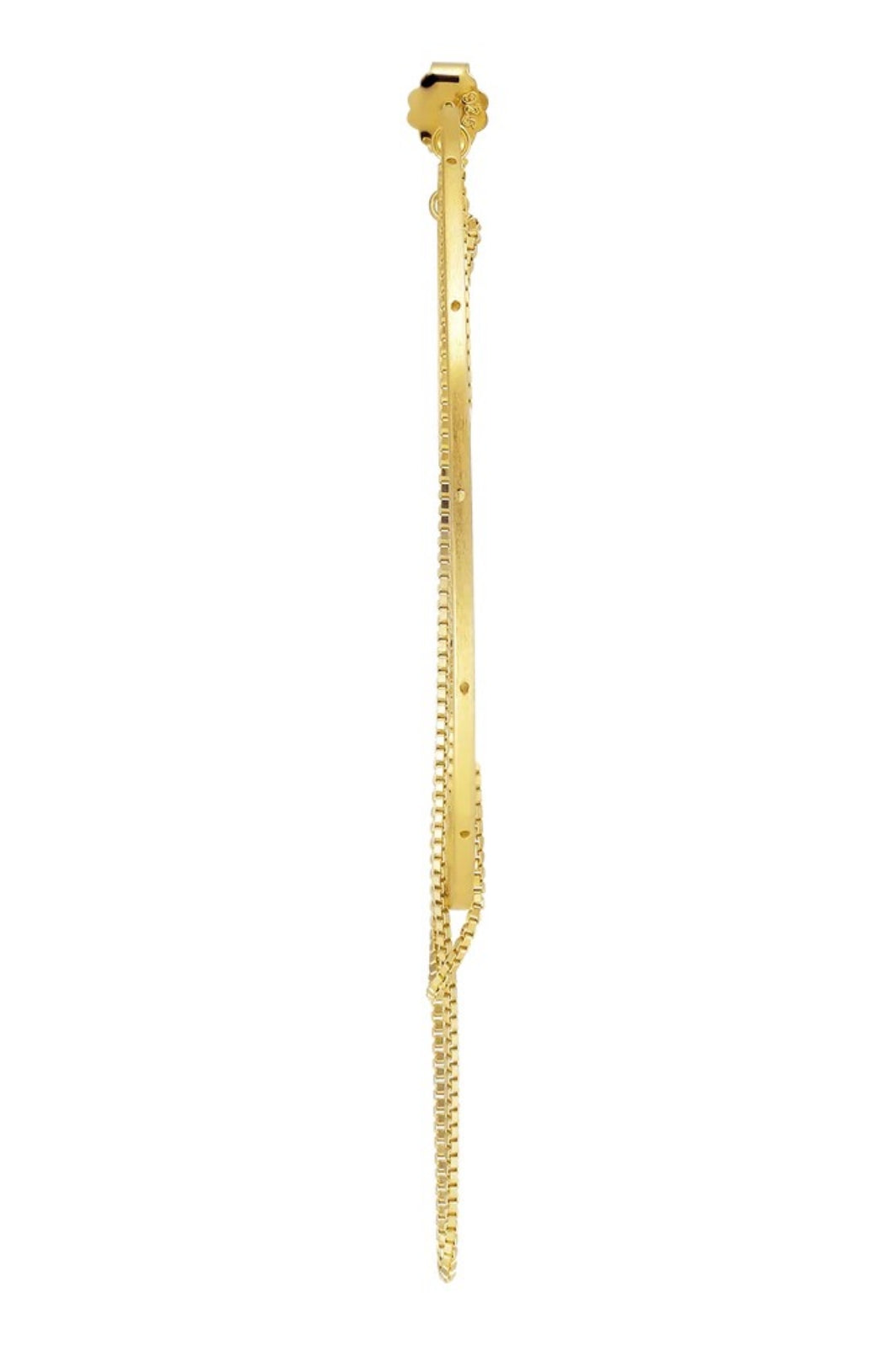 Jane Kønig - Big Orbis Chain Hoop BOCH-SS25-G - Forgyldt