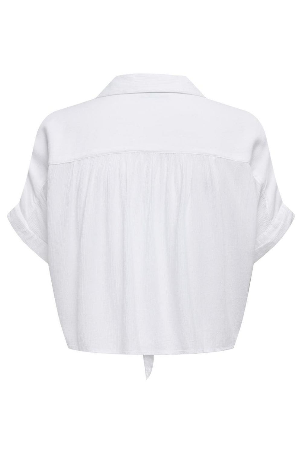 Only - Onlpaula Life S/S Tie Shirt - 4276984 White