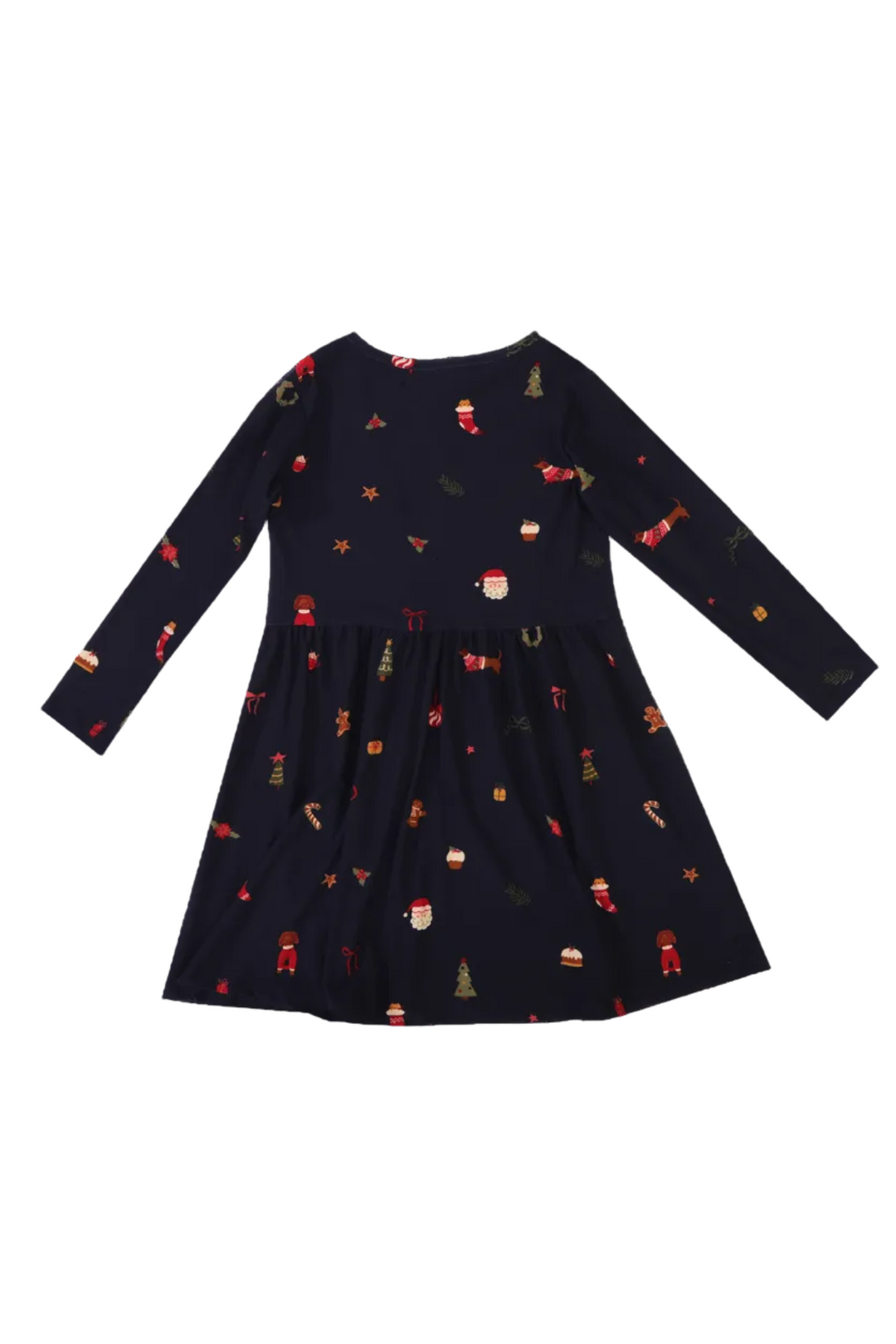 Liberte Ami - Alma-Ls-Babydoll-Dress (Kids) 9658 - Dog Navy