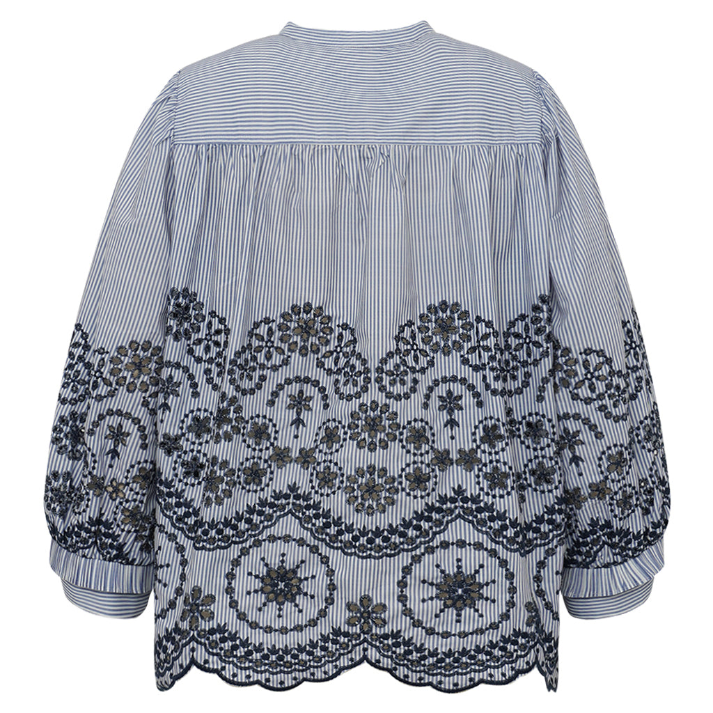 Gossia - Meego Cao Blouse G2848 - Blue Stripes