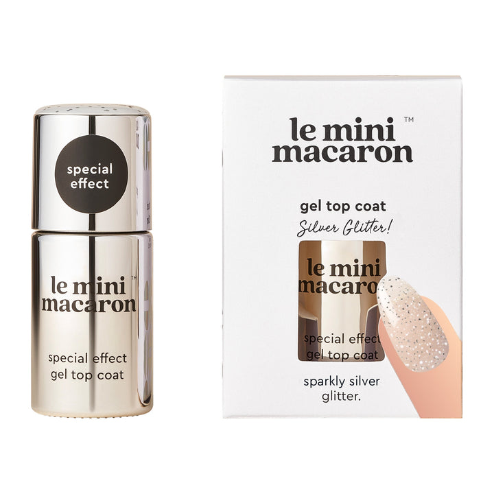 Le Mini Macaron - Single Gel Top Coat TOP002 - Silver Glitter