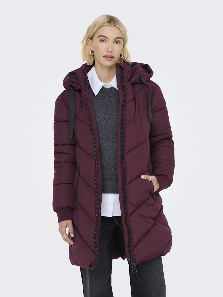JDY - Jdyskylar Life Hood Jacket - 4892093 Fig Black