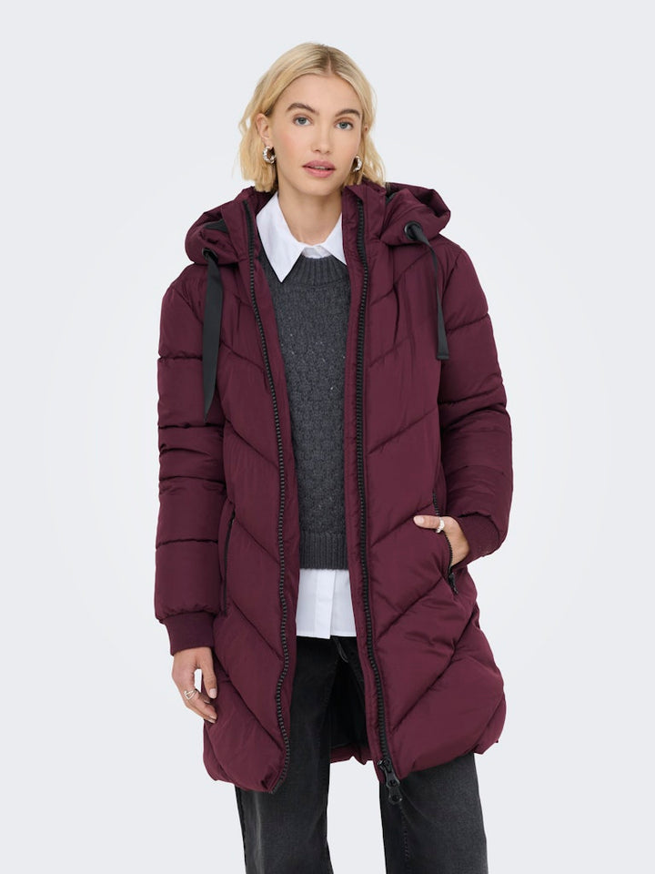 JDY - Jdyskylar Life Hood Jacket - 4892093 Fig Black