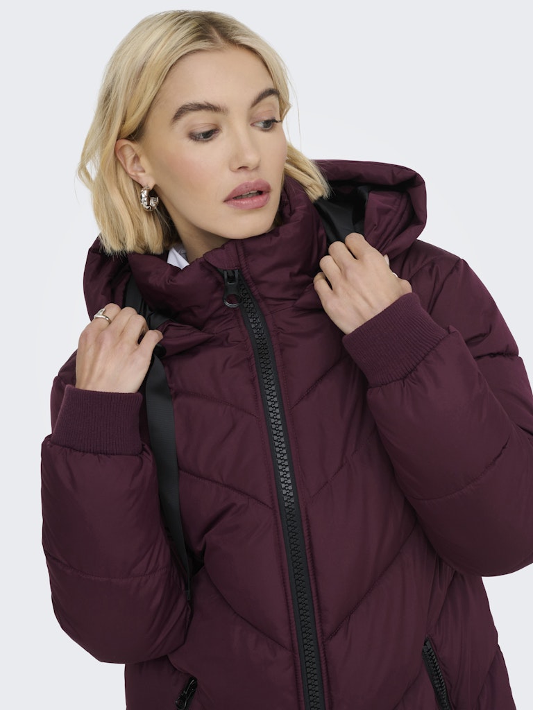 JDY - Jdyskylar Life Hood Jacket - 4892093 Fig Black
