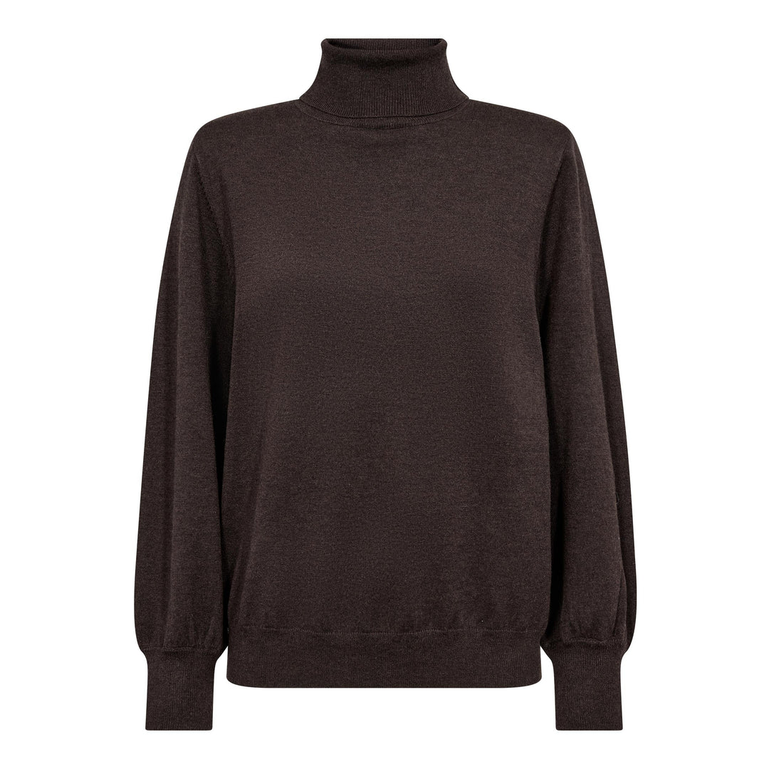Co´Couture - Corycc Padded Roll-Neck Knit 500213 - 20003 - Dark Brown