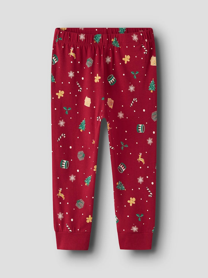 Name It - Nmnvismas Ls Nightset - 4879856 Jester Red Xmas Aop Red