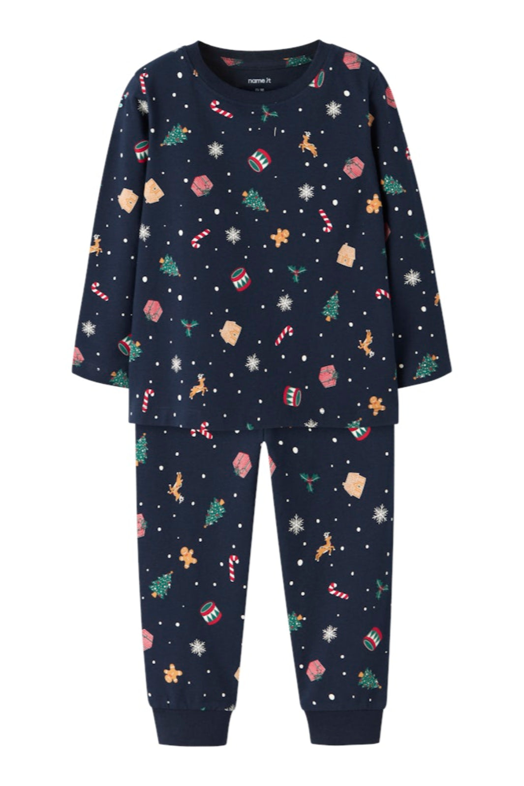Name It - Nmnvismas Ls Nightset - 4879857 Navy Blazer Xmas Aop Navy