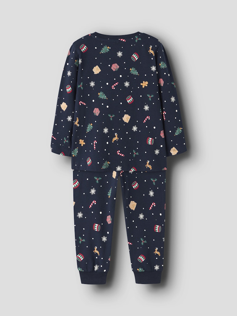 Name It - Nmnvismas Ls Nightset - 4879857 Navy Blazer Xmas Aop Navy