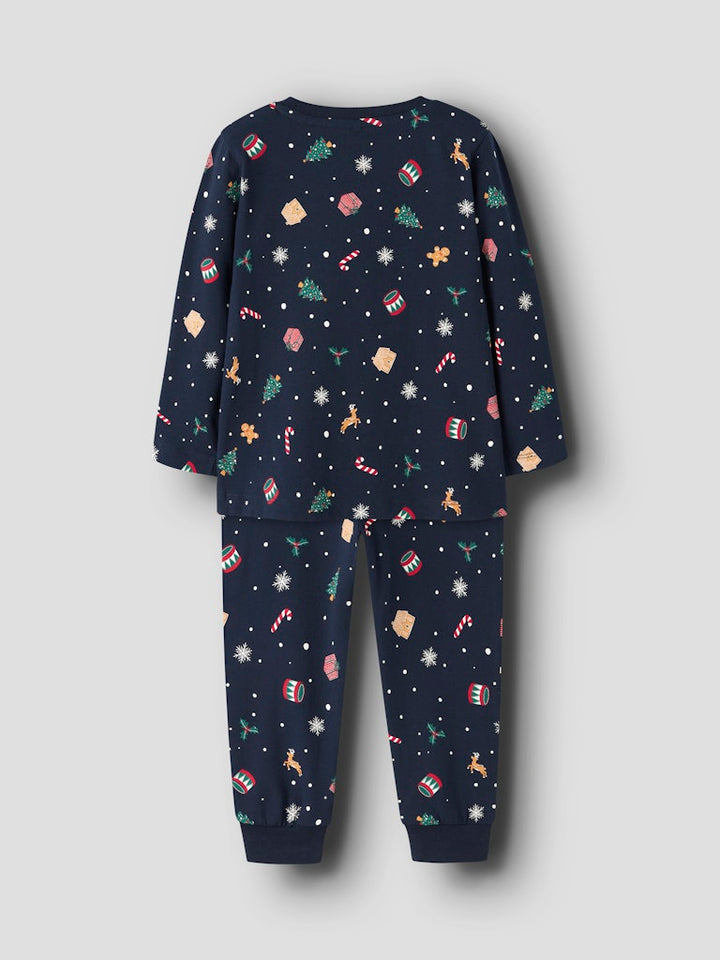 Name It - Nmnvismas Ls Nightset - 4879857 Navy Blazer Xmas Aop Navy
