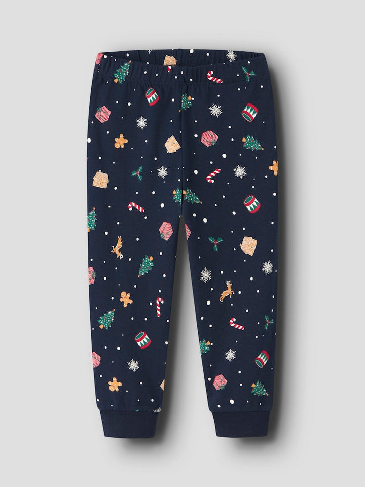 Name It - Nmnvismas Ls Nightset - 4879857 Navy Blazer Xmas Aop Navy