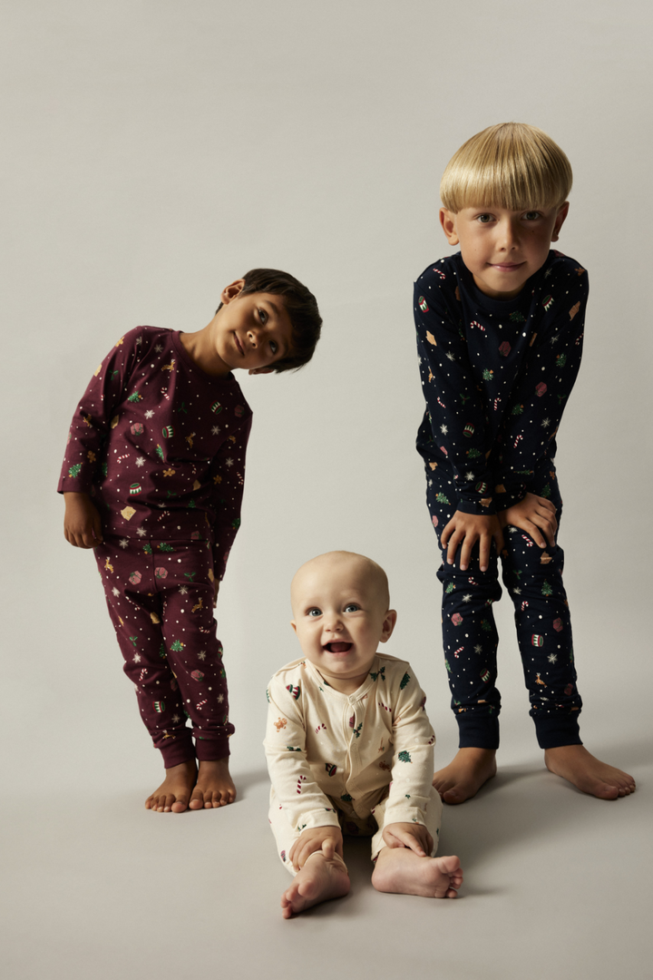 Name It - Nmnvismas Ls Nightset - 4879857 Navy Blazer Xmas Aop Navy