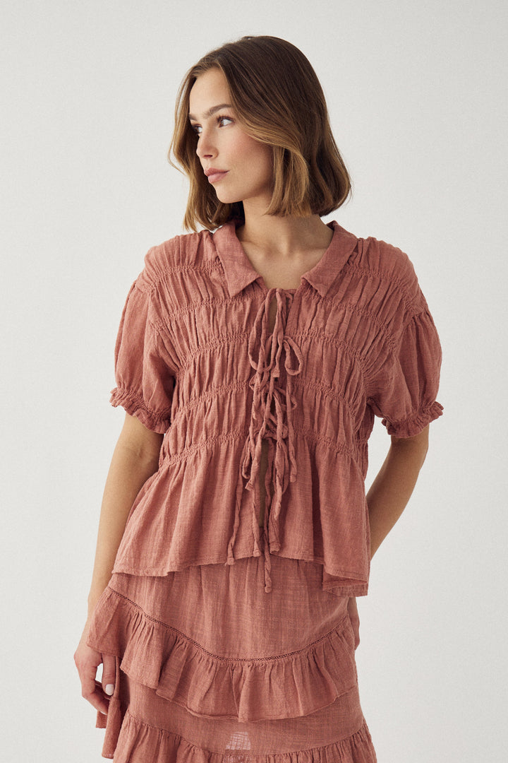 Noella - N-Marty Blouse 15710004 - 1455 - Red Clay