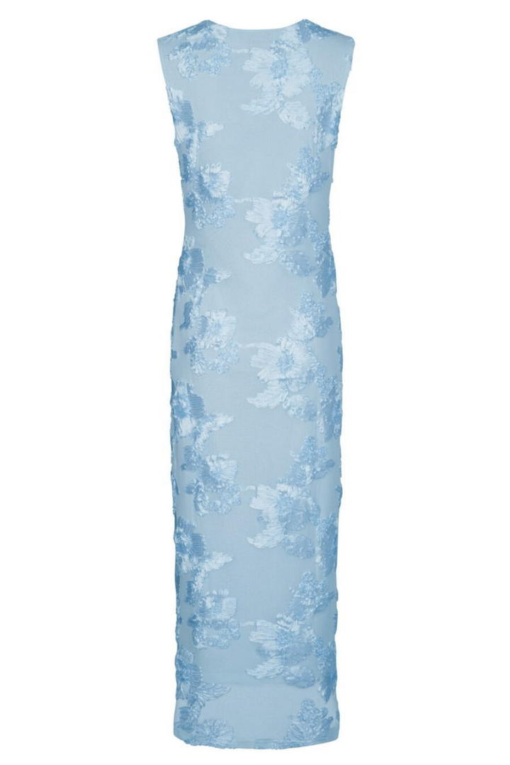 Ennakkotilaus - Neo Noir - Tiranna Big Flower Mesh Dress 166824 - 145 - Light Blue