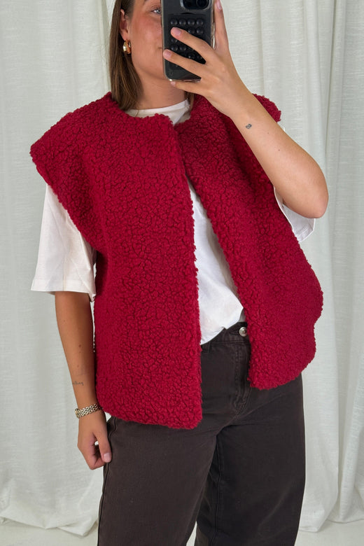A-bee - Alicia Vest - Burgundy Veste 