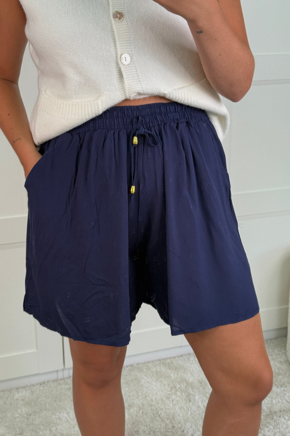 A-bee - Alyssa Shorts - Blue Shorts 