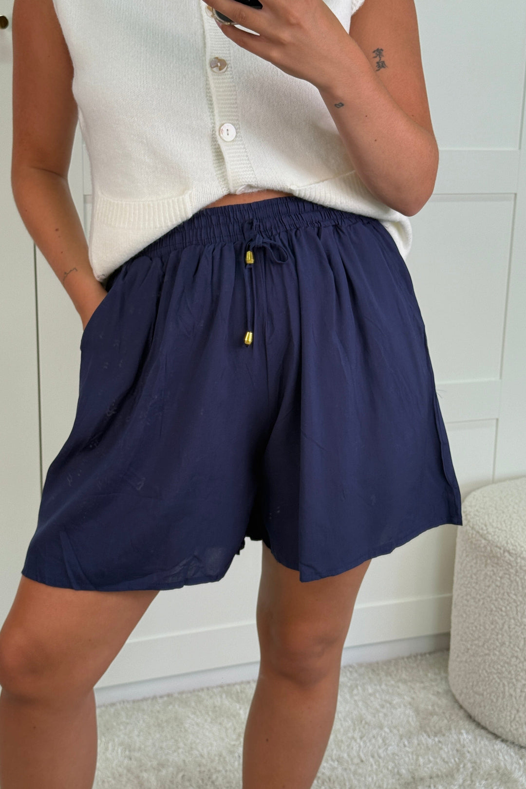 A-bee - Alyssa Shorts - Blue Shorts 