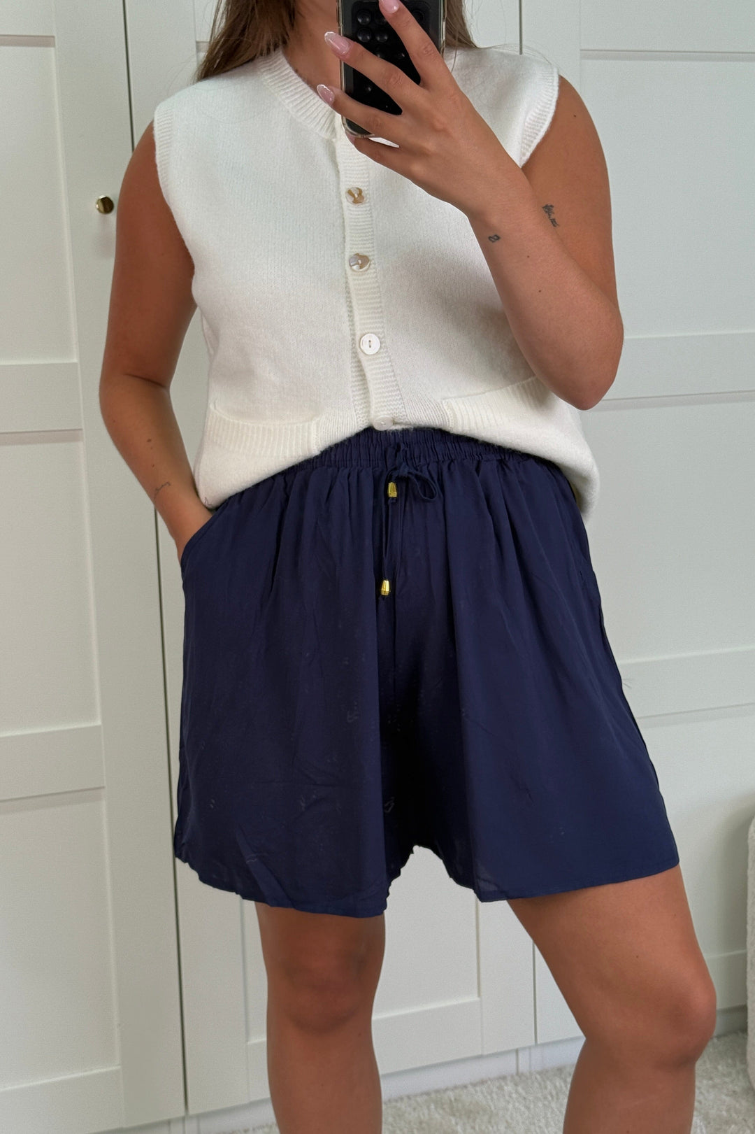 A-bee - Alyssa Shorts - Blue Shorts 
