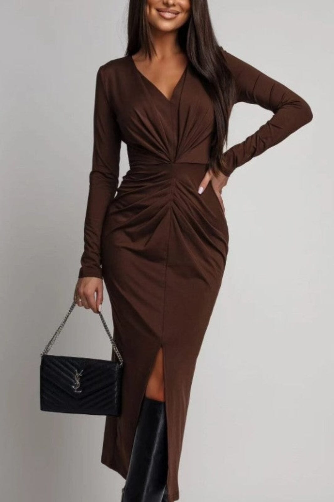 A-bee - Avelinedress - Dark Brown Kjoler 
