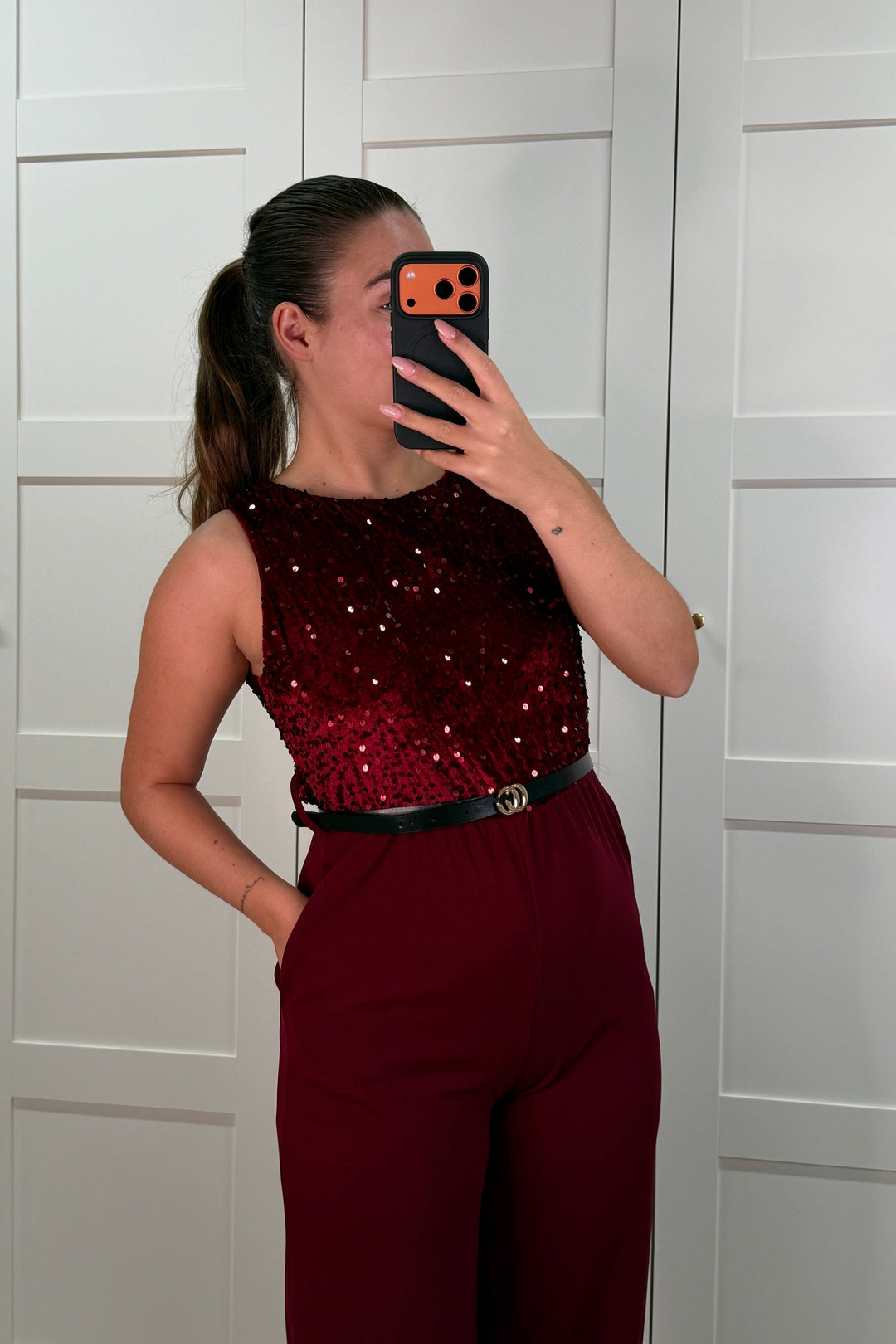 A-bee - Carina Jumpsuit - Burgundy Buksedragter 